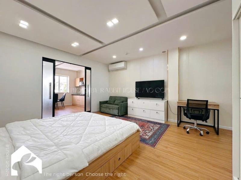 Cho thuê căn hộ 1 phòng ngủ có máy giặc riêng gần nhà ga t3 quận tân bình 