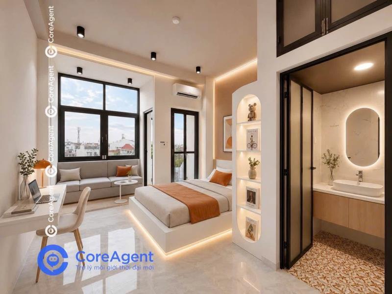 Cho thuê căn hộ studio cao cấp thiết kế hiện đại - giờ giấc tự do - gần sân bay tân sơn nhất - nhà ga t2 quận tân bình
