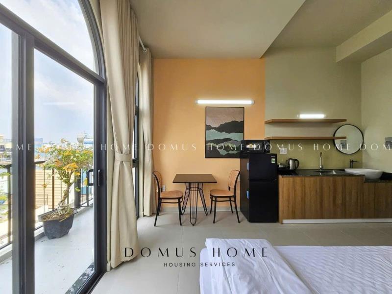 Cho thuê căn hộ dịch vụ studio ban công siêu đẹp, phòng mới full nội thất tại kdc kiều đàm quận 7 – không gian thoáng sáng, thiết kế hiện đại, gần lotte mart, rmit, đh tôn đức thắng  - Ảnh 4