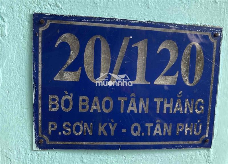 Cho thuê nhà nguyên căn quận tân phú, 20/120 bờ bao tân thắng