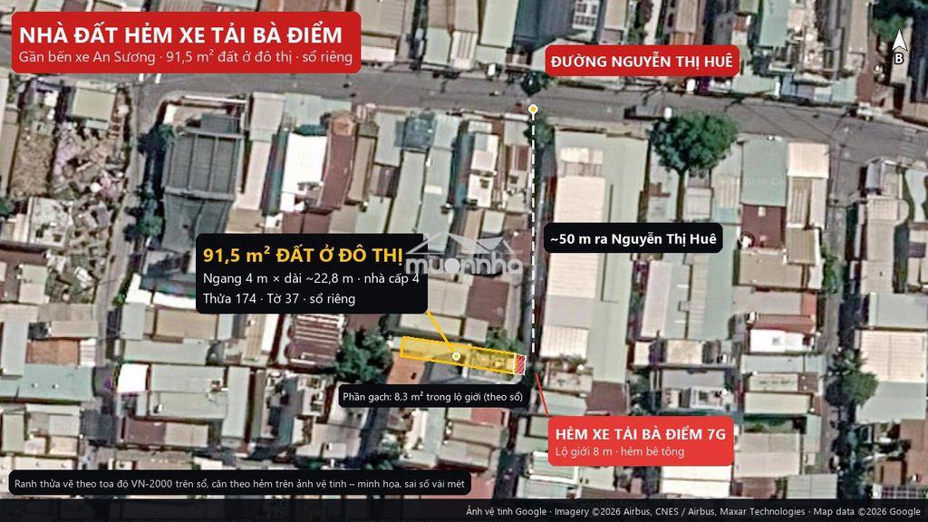 Bán nhà hẻm xe tải bà điểm 91,5m² đất ở, sổ riêng, gần bến xe an sương - Ảnh 4