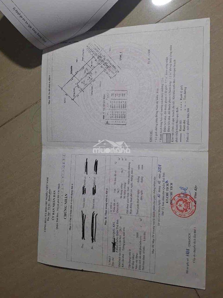 Cần bán nhà cấp 4. 77m thổ cư. hẻm xe hơi