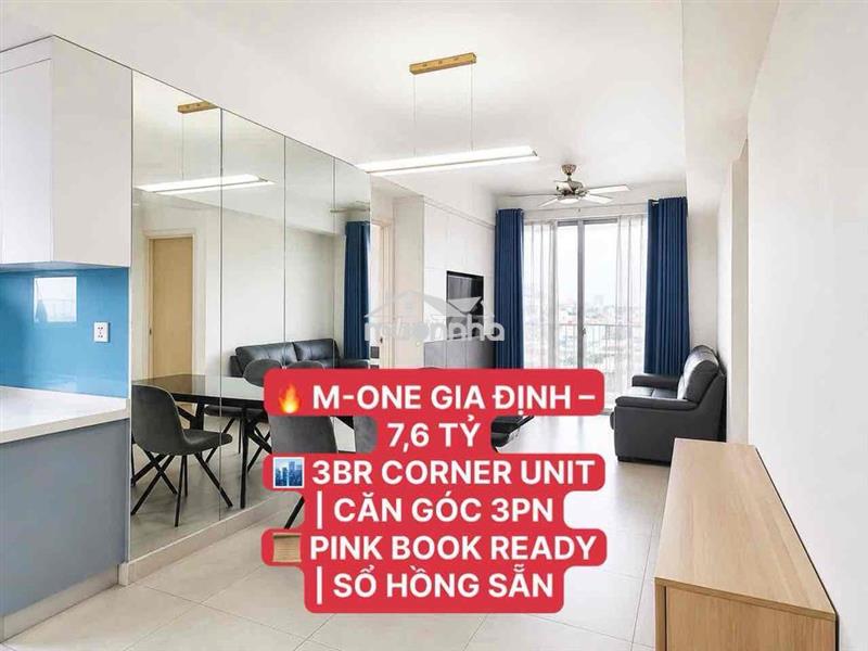 🔥 M-one gia định – chỉ 7,6 tỷ 🏙️ căn góc 3pn • 90m² • 3 mặt thoáng 📜 sổ