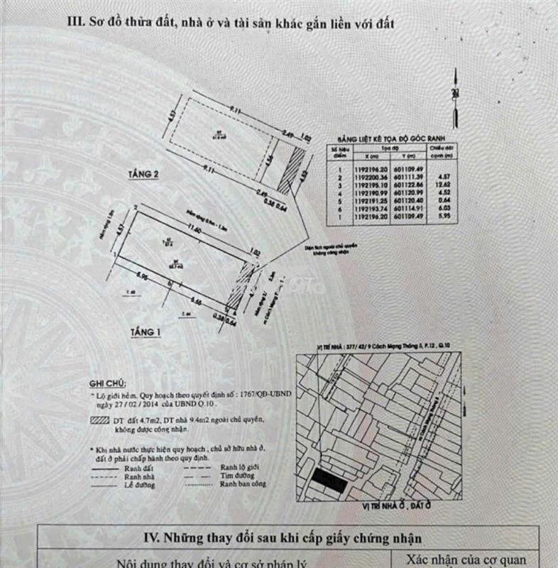Nhà cách mạng tháng 8 p12 quận 10 53m2 đất 2 tầng lâu sổ hồng